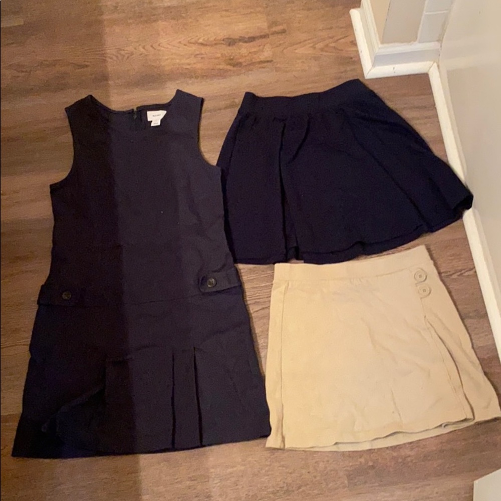 One Dress and 2 skirts- school uniforms